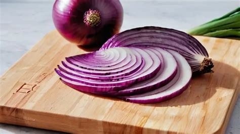 Corte en juliana de repollo morado y cebolla