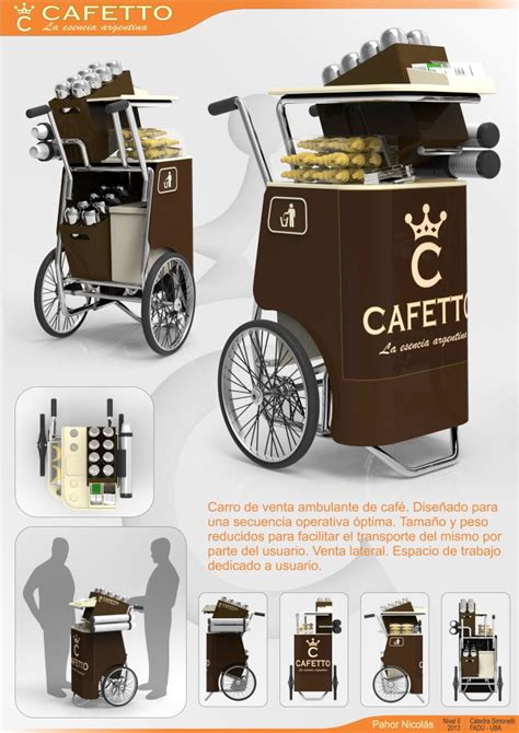 Diseño de puesto de café helado con clientes