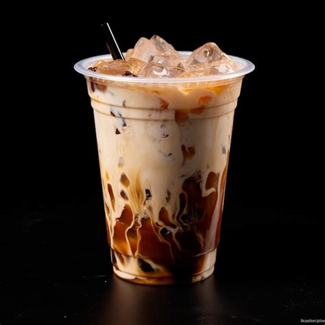 Foto de café helado clásico en un vaso