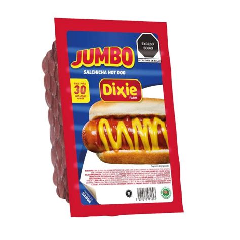 Fotografía de Salchicha Jumbo Dixie Farm cocida en un plato