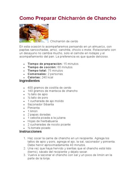 Infografía paso a paso de cómo hacer chicharrón de pescado con chuño
