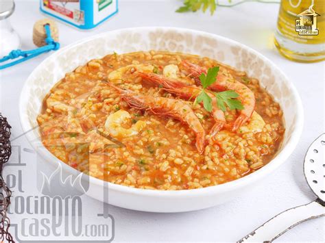 Ingredientes para arroz con gambas y fumet de gambas