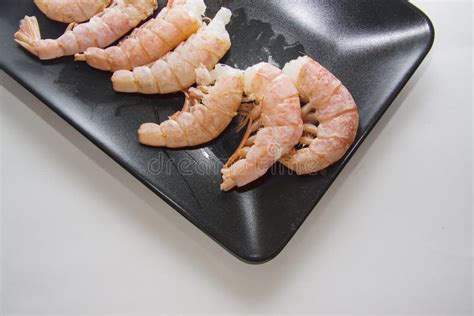 Gambas frescas listas para cocinar