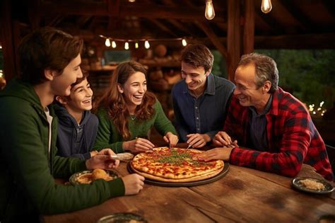 Familia o amigos compartiendo un plato de ñoquis