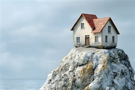 Ilustración comparando una casa sólida sobre roca con una casa precaria sobre arena.