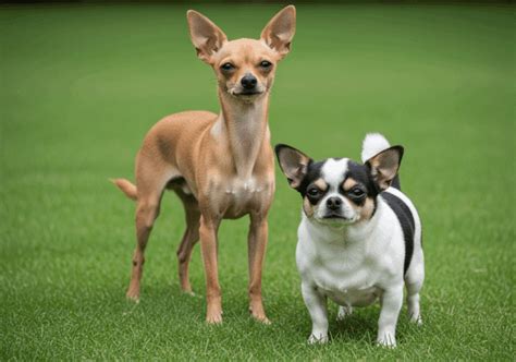Infografía comparativa de las proporciones de un chihuahua de cabeza de manzana frente a uno de cabeza de venado