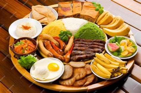 Plato variado de comida vegana taiwanesa de Okinawa