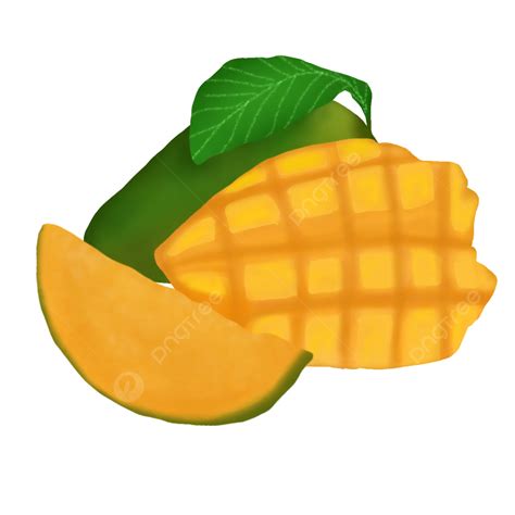 Ilustración de mangos frescos y cortados, listos para ser usados en mermelada.