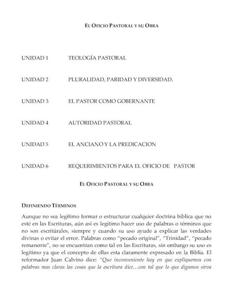 Esquema sobre la unidad del oficio pastoral: Pastor, Obispo y Anciano como términos equivalentes según el Nuevo Testamento.