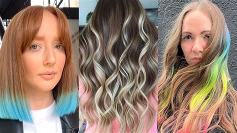 Galería de ejemplos de cabello coloreado con diferentes estilos.