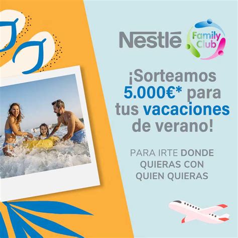 Ilustración promocional de Nestlé Family Club con iconos de premios y ofertas.