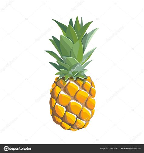 Ilustración de una piña destacando su contenido de vitamina C.
