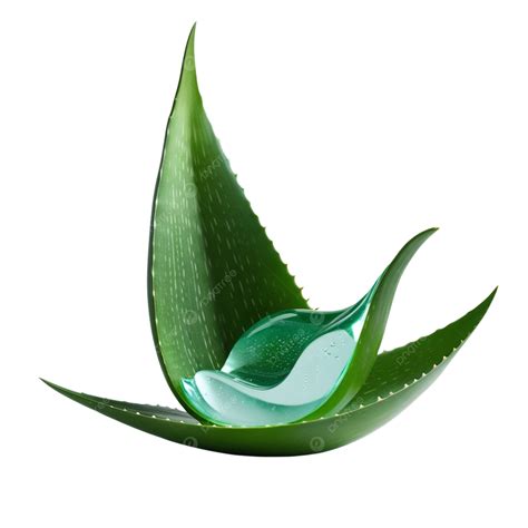 Ilustración de una hoja de Aloe Vera con su gel transparente.