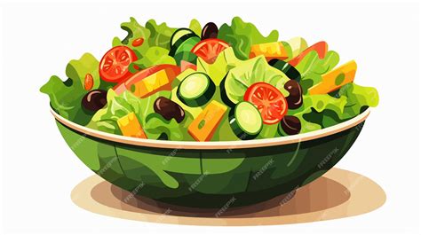 Ilustración de una ensalada de concurso con decoración artística y detallada
