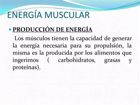 diagrama de la producción de energía muscular en peces