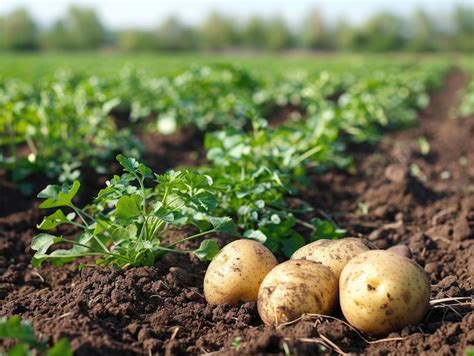 Trabajadores agrícolas monitoreando un cultivo de patata para detectar enfermedades o plagas