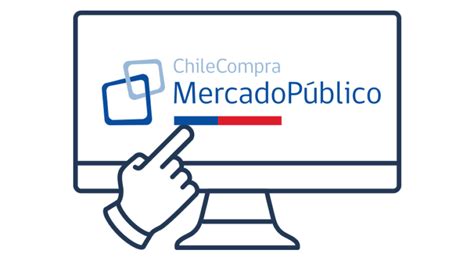 Logotipo de Chile Compra con íconos de órdenes de compra y licitaciones