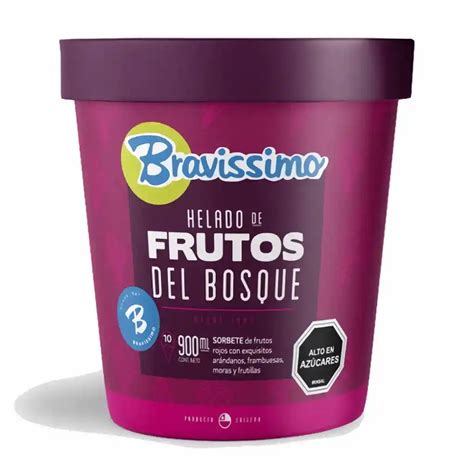 Ilustración de un envase de 900 ml de helado Bravissimo de crema con café