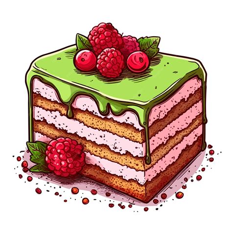 Ilustración de pastel de frambuesa