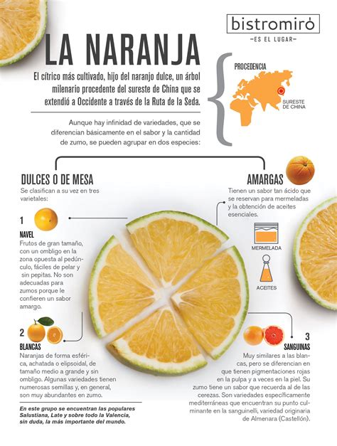 Infografía con los ingredientes principales: piña, naranja y helado de naranja.