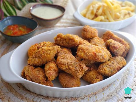 Comparativa visual de chicharrón de pollo frito vs. al horno/airfryer.
