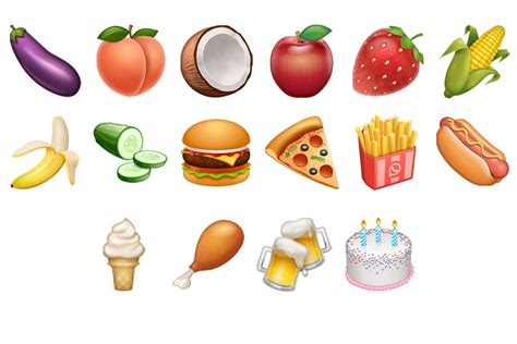 Variedad de platos y bebidas japonesas representadas en emojis