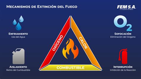 Infografía comparativa: Métodos de extinción (agua, arena, bicarbonato y sal) y sus usos recomendados