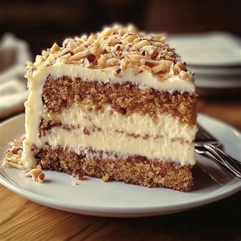 Pastel con cobertura de coco y nueces