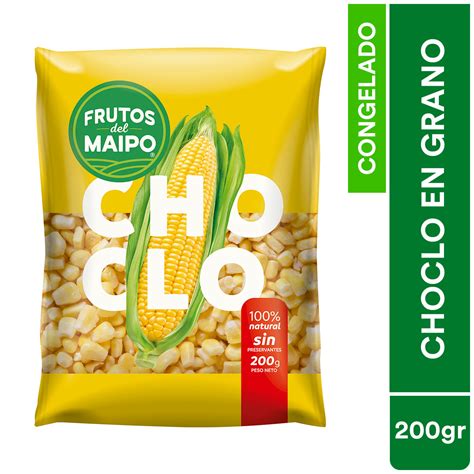 Bolsa de choclo congelado en granos