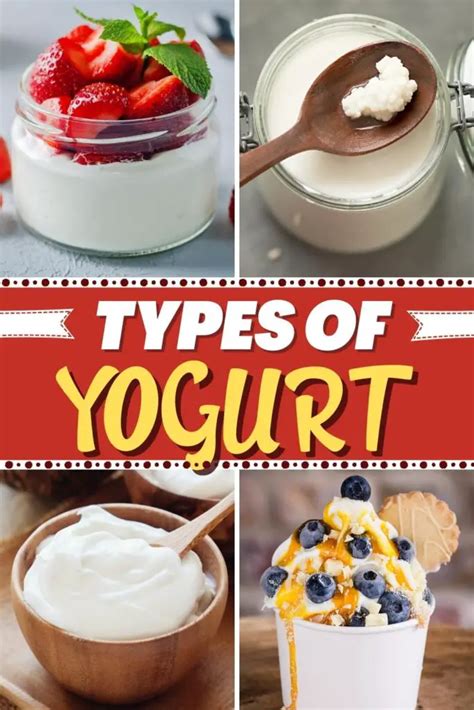 Esquema de las diferentes aplicaciones y tipos de yogur