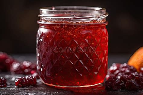 Frasco de mermelada casera con frutas