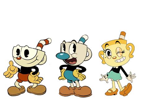 Diseño de personajes de Cuphead y Mugman, con un estilo inspirado en los dibujos animados de los años 30.