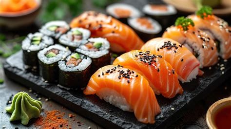 Temática foto de sushi variado