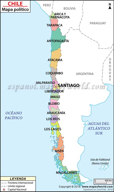 Mapa de Chile con la ubicación de los restaurantes Ají Seco