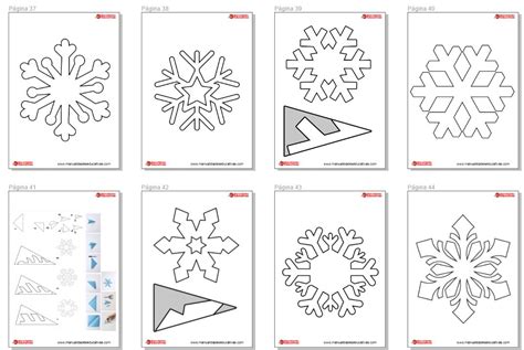 Variedad de moldes de copo de nieve de goma EVA para decoración de postres