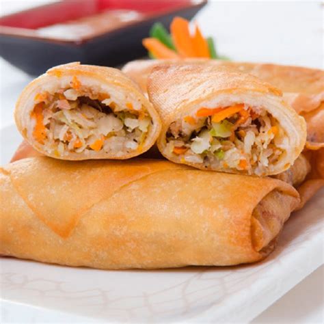 Arrollados primavera listos para freír