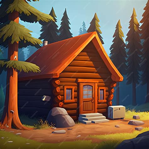 Ilustración tierna de animales del bosque compartiendo una sopa en una cabaña acogedora.