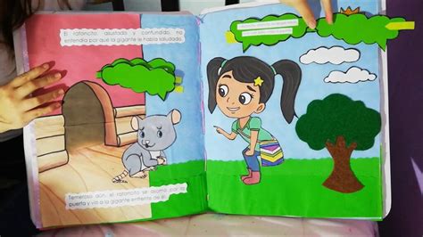 Ilustración a doble página de un libro álbum infantil mostrando una escena familiar relacionada con una sopa.