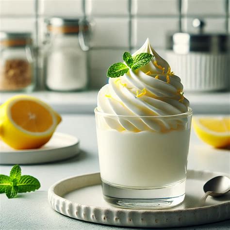 Mousse de limón keto en porciones individuales