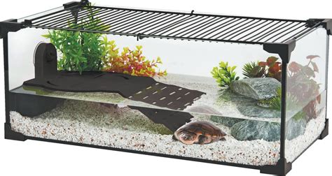 Infografía: Diagrama de un acuario ideal para tortugas acuáticas con sus componentes