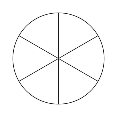 Ilustración de una torta circular dividida en seis partes, destacando la mitad, un sexto y un tercio