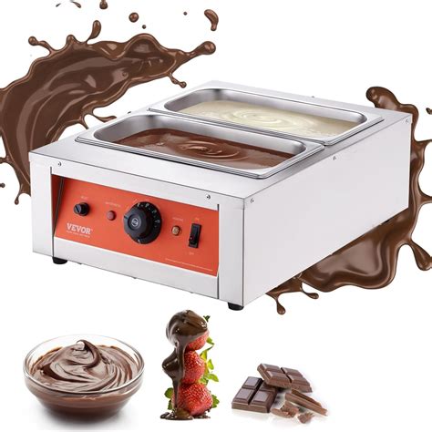 Foto de una máquina fundidora de chocolate profesional con chocolate derretido