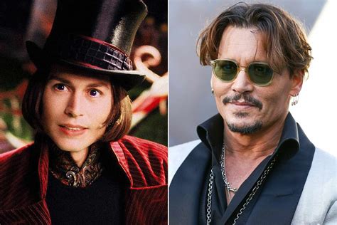 Fotografía comparativa de Johnny Depp como Willy Wonka y Freddie Highmore como Charlie Bucket