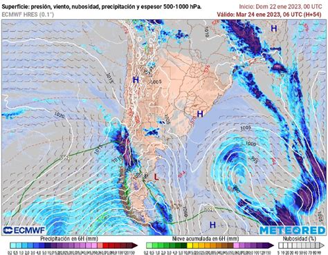 Animación mostrando la fuerza del viento en la Patagonia chilena