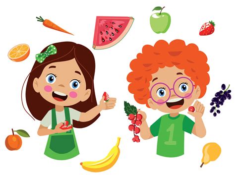 ilustración de un niño probando una verdura con curiosidad