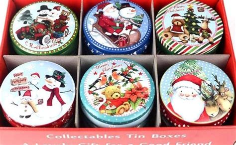 Colección de latas de galletas antiguas con diseños variados