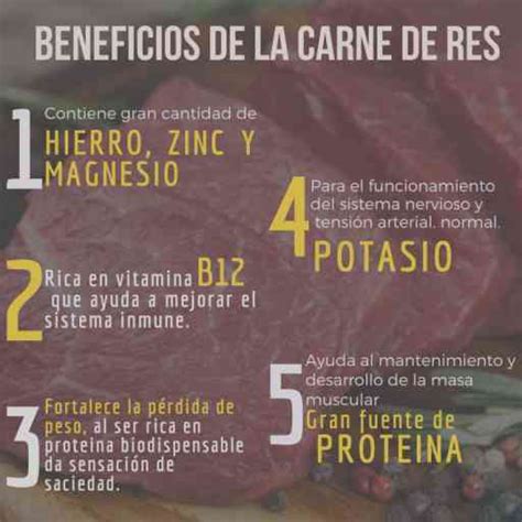 Esquema de propiedades nutricionales de la carne de res y el arroz