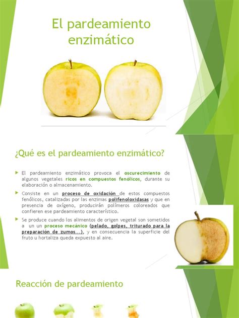 infografía sobre el pardeamiento enzimático en frutas