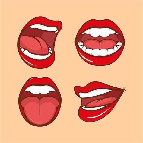 Ilustración de una boca y una lengua, o un rostro sonriente, en un estilo tradicional o folclórico.