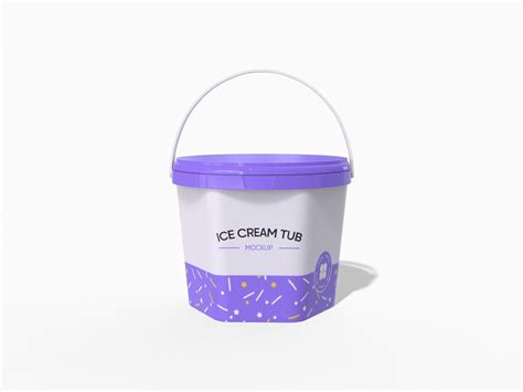 Diseño de maquetas de envases de helado en 3D